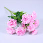 1 Bouquet Carnation,Outdoor UV Resistant No Fade Artificial Flower,Carnation Silk Forever Flowers for Home Party Wedding Decor