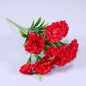 1 Bouquet Carnation,Outdoor UV Resistant No Fade Artificial Flower,Carnation Silk Forever Flowers for Home Party Wedding Decor