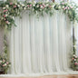 10ft X 10ft White Tulle Backdrop Curtain for Parites, Sheer Backdrop Curtains Fabric Drapes for Wedding Ceremony Arch Party Stage Decorations