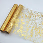 TETOU 2pcs Gold Table Runner 11*108" Sequin Glitter Foil Metallic Thin Mesh Tablecloth for Banquet Christmas Table Decor