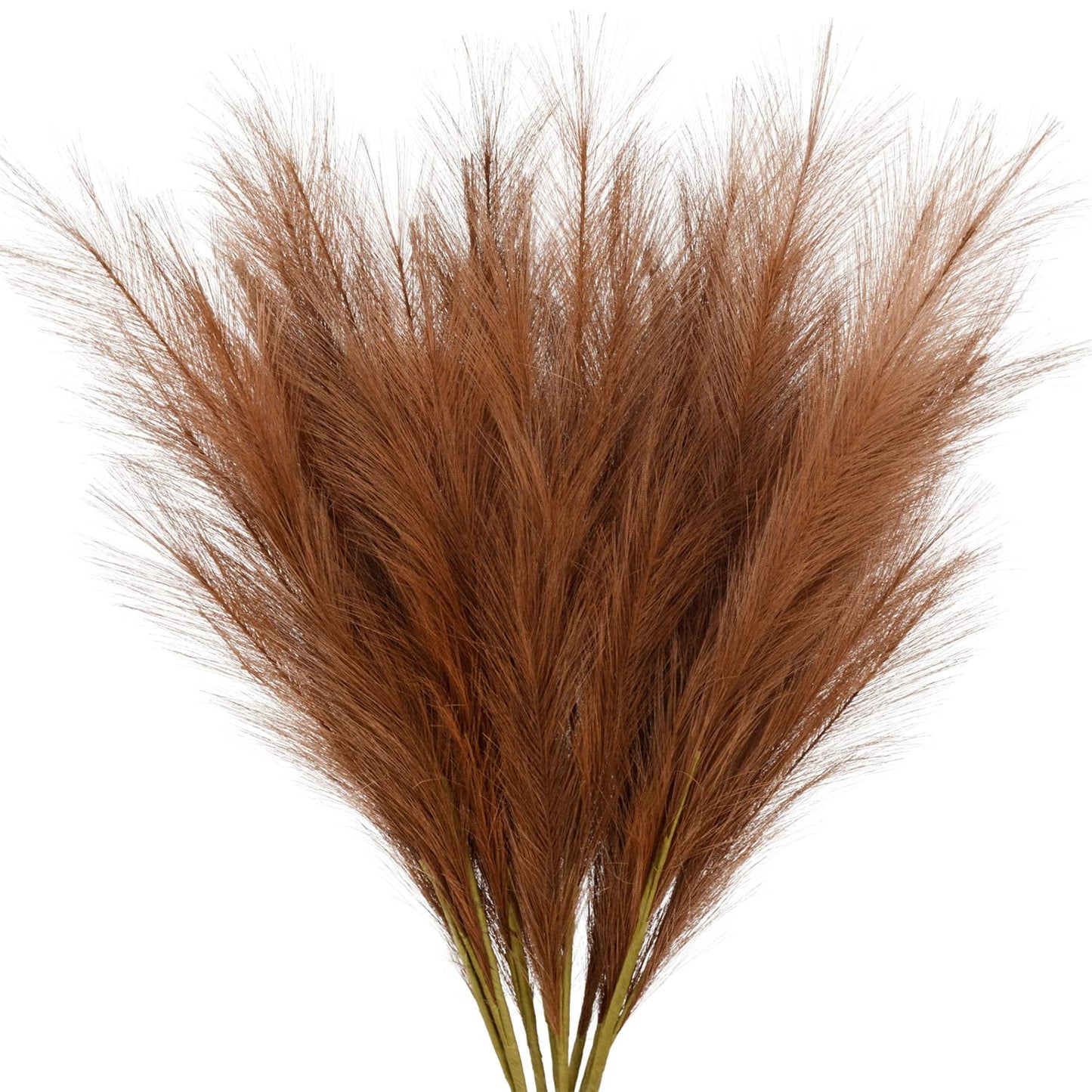 TETOU 7pcs Faux Pampas Grass 38"/3.1FT Tall Floral Large Artificial Pompous Grass Branches for Vase Filler Home Boho Decor - Mixed Brown