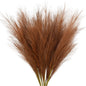 TETOU 7pcs Faux Pampas Grass 38"/3.1FT Tall Floral Large Artificial Pompous Grass Branches for Vase Filler Home Boho Decor - Mixed Brown